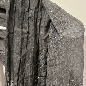 Elegant Gray Scarf with Subtle Embellishments